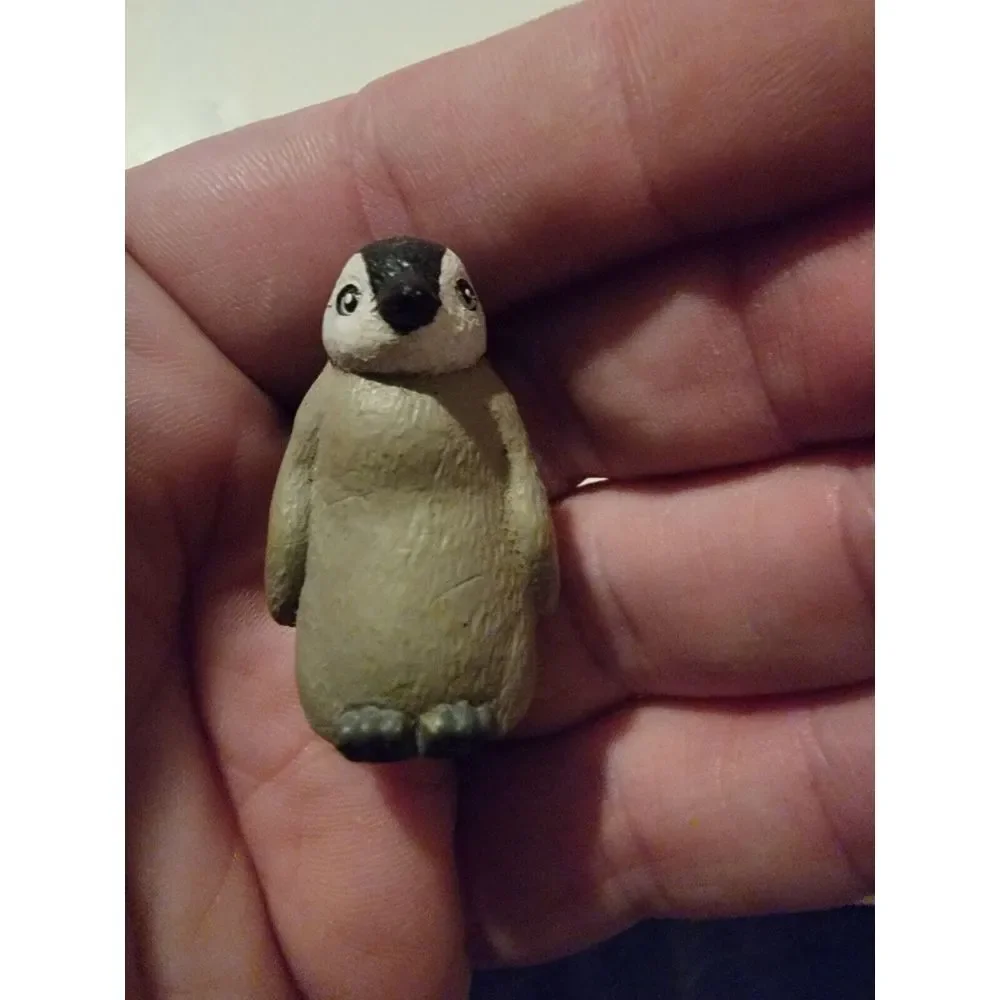 Lot Of 4 Panda Penguin Polar Bear Seal Baby Miniature Figures Vintage 1996 Topps